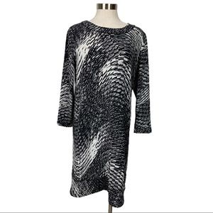 BCBG Maxazaria Ania Black & White Shift Dress